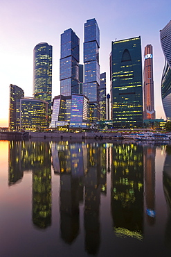 Skyscrapers of the Modern Moscow-City International  business and finance development, Moscow, Russia, Europe