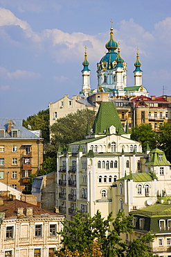 St. Andrews Orthodox Church, Podil, Kiev, Ukraine, Europe