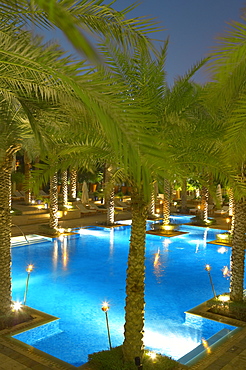 Hotel pool in Dubai, United Arab Emirates, Middle East