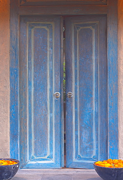 Wooden door, Bali, Indonesia, Southeast Asia, Asia