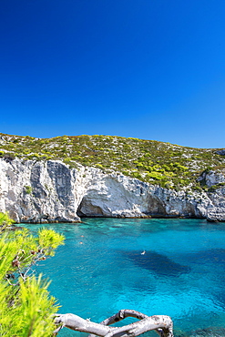 Beautiful beach and people snorkeling, Zakinthos Island, Ionian Islands, Greek Islands, Greece, Europe