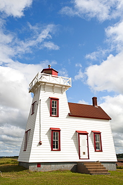 Lighthouse North Rustico Harbour, Rustico Harbour, Prince Edward Island, Canada, North America