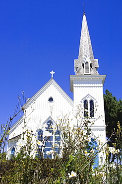 Historic Presbyterian church in Mendocino, California, United States of America, North America