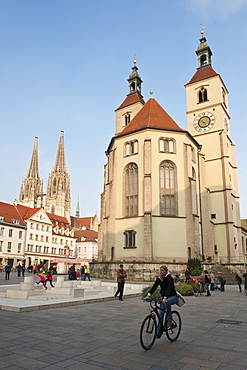 The Neupfarrkirche Protestant Church, Regensburg, Bavaria, Germany, Europe