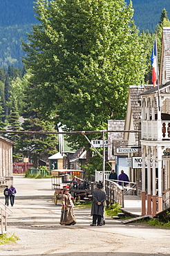 Main street in historic old gold town, Barkersville, British Columbia, Canada, North America