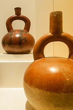 Pre-Columbian artifacts and art in the Larco Museum, Lima, Peru, South America