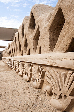 Ruins of Chan Chan Pre-Columbian archaeological site near Trujillo, Peru, South America