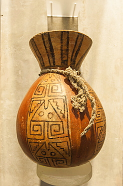 Pottery in the Cao Museum in the El Brujo Archaeological Complex near Trujillo, Peru, South America