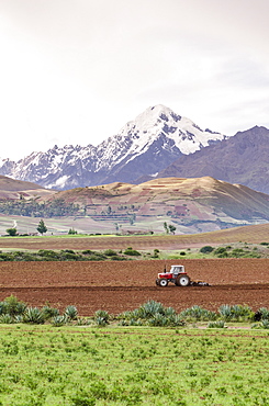 Landscape above the Sacred Valley near Maras, Peru, South America