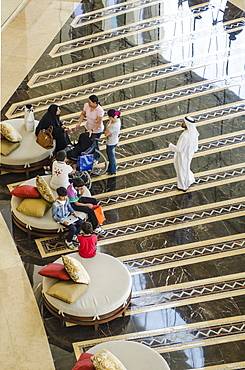 Lobby of the Raffles Dubai Hotel, Dubai, United Arab Emirates, Middle East