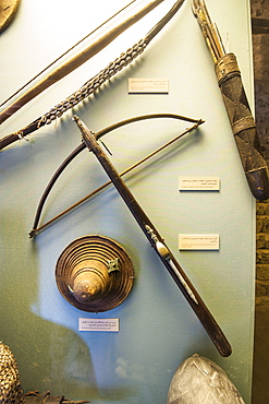 Ancient artifacts and weapons in the Dubai Museum, Dubai, United Arab Emirates, Middle East