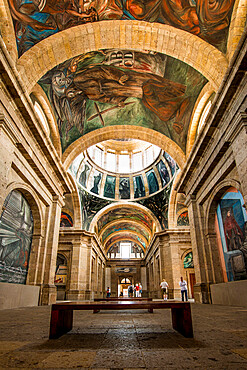 Jose Clemente Orozco art, Hospicio Cabanas hospital, UNESCO World Heritage Site, Historic Center, Guadalajara, Jalisco, Mexico, North America