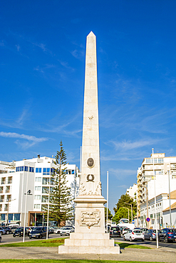 The Obelisco de Faro, (Obelisk of Faro), Faro, Algarve, portugal, europe.