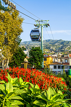 Funchal Cable Car or Madeira Cable car gondola, Funchal, Madeira, Portugal.