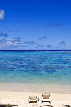 Palm fringed beaches, Cook Islands, South Pacific, Pacific