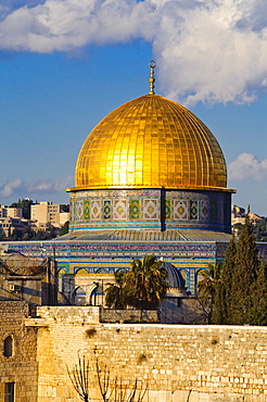 Dome of the Rock and the Western Wall, Jerusalem, Israel, Middle East