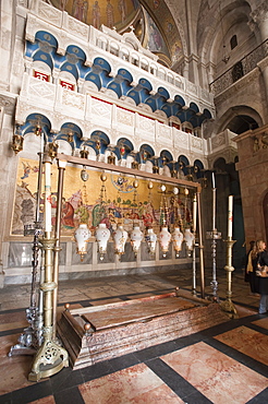 Interior of the Church of the Holy Sepulchre, Jerusalem, Israel, Middle East