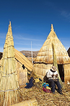 Uros Island, Lake Titicaca, Peru, South America