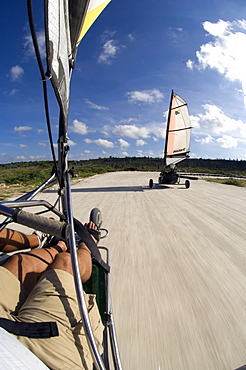 Landsailing in Bonaire, Netherlands Antilles, West Indies, Caribbean, Central America