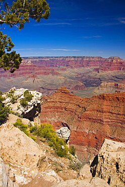 USA, Arizona, Grand Canyon. View across the Grand Canyon.