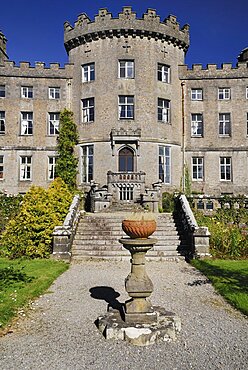 Ireland, County Sligo, Markree, Castle hotel Exterior showing turret of the building.