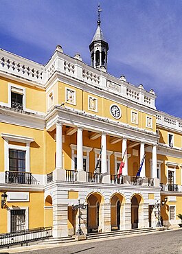 Spain, Extremadura, Badajoz, Exterior of the Ayuntamiento City hall Building.