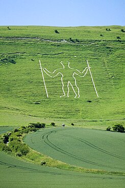 ENGLAND East Sussex Wilmington The Longman figure carved into the hillside