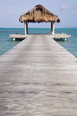 WEST INDIES St Vincent & The Grenadines Canouan The jetty on Jambu Beach at Raffles Resort