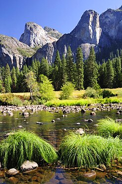 Valley floor with Merced river Valley View, United States of America