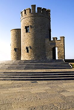 Ireland, County Clare, Cliffs of Moher, O'Brien's Tower - it was built by Sir Cornelius O'Brien in 1835 as an observation tower for tourists