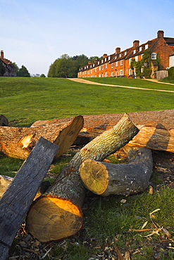 The village of Buckler's Hard built to house shipbuilders who used New Forest timber to build ships for the Royal Navy, New Forest, Hampshire, England, United Kingdom, Europe