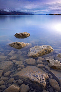 Lake Pukaki on a blue morning, Canterbury, South Island, New Zealand, Pacific