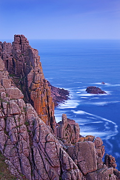 Towering granite cliffs at Gwennap Head near Land's End, Cornwall, England, United Kingdom, Europe