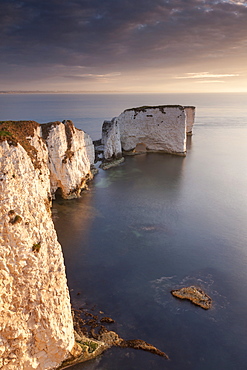 Old Harry Rocks on the Jurassic Coast, UNESCO World Heritage Site, Studland, Dorset, England, United Kingdom, Europe