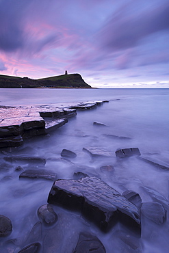 Kimmeridge Bay at dawn, Jurassic Coast, UNESCO World Heritage Site, Dorset, England, United Kingdom, Europe