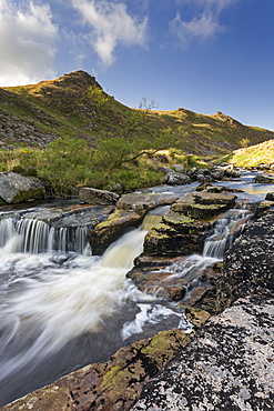 The rocky River Tavy rushing through Tavy Cleave in summertime, Dartmoor National Park, Devon, England, United Kingdom, Europe