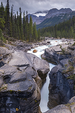 Mistaya Canyon in the Canadian Rockies, Banff National Park, UNESCO World Heritage Site, Alberta, Canada, North America