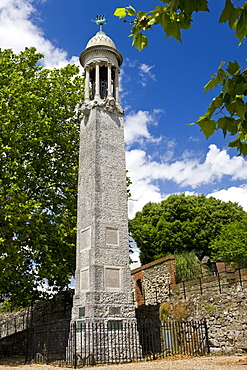 The Pilgrim Fathers Memorial commemorating the depature point of The Mayflower in 1620 from the city of Southampton, Hampshire, England, United Kingdom, Europe