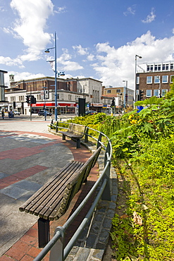 Benches in Above Bar Street, Southampton, Hampshire, England, United Kingdom, Europe