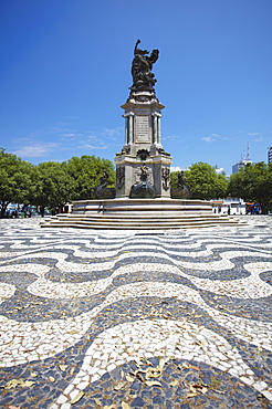 Monument in Praca Sao Sebastiao (St. Sebastian Square), Manaus, Amazonas, Brazil, South America 