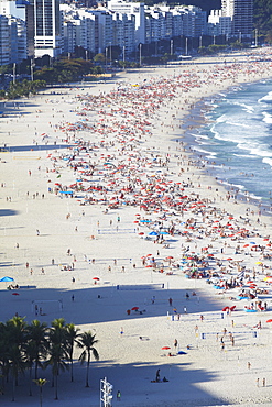 View of Copacabana beach, Rio de Janeiro, Brazil, South America 