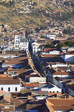 View of Sucre, UNESCO World Heritage Site, Bolivia, South America