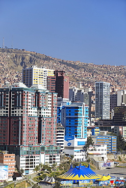 View of downtown La Paz, Bolivia, South America