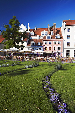 Restaurants and cafes in Livu Laukums, Riga, Latvia, Baltic States, Europe