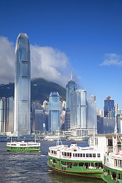 Star Ferry and Hong Kong Island skyline, Hong Kong, China, Asia