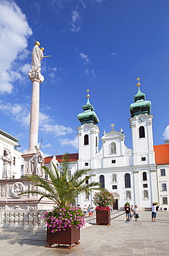 Church of St. Ignatius Loyola in Szechenyi Square, Gyor, Western Transdanubia, Hungary, Europe