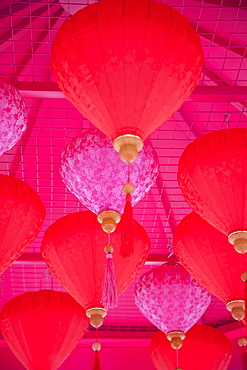 Chinese New Year lanterns, Kowloon Bay, Kowloon, Hong Kong, China, Asia