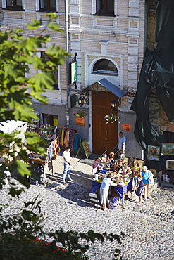 Souvenir stalls on Andriyivsky Uzviz (Andrew's Descent), Kiev, Ukraine, Europe