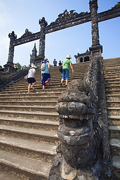 Tourists at Tomb of Khai Dinh, UNESCO World Heritage Site, Hue, Thua Thien-Hue, Vietnam, Indochina, Southeast Asia, Asia