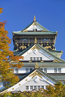 Osaka Castle, Osaka, Kansai, Japan, Asia